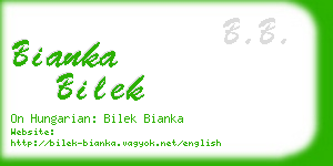 bianka bilek business card